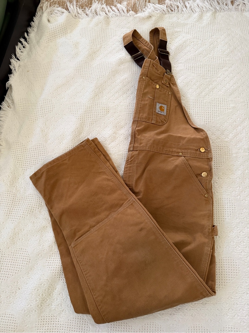 Carhartt Women's Brown Duck Canvas Overalls